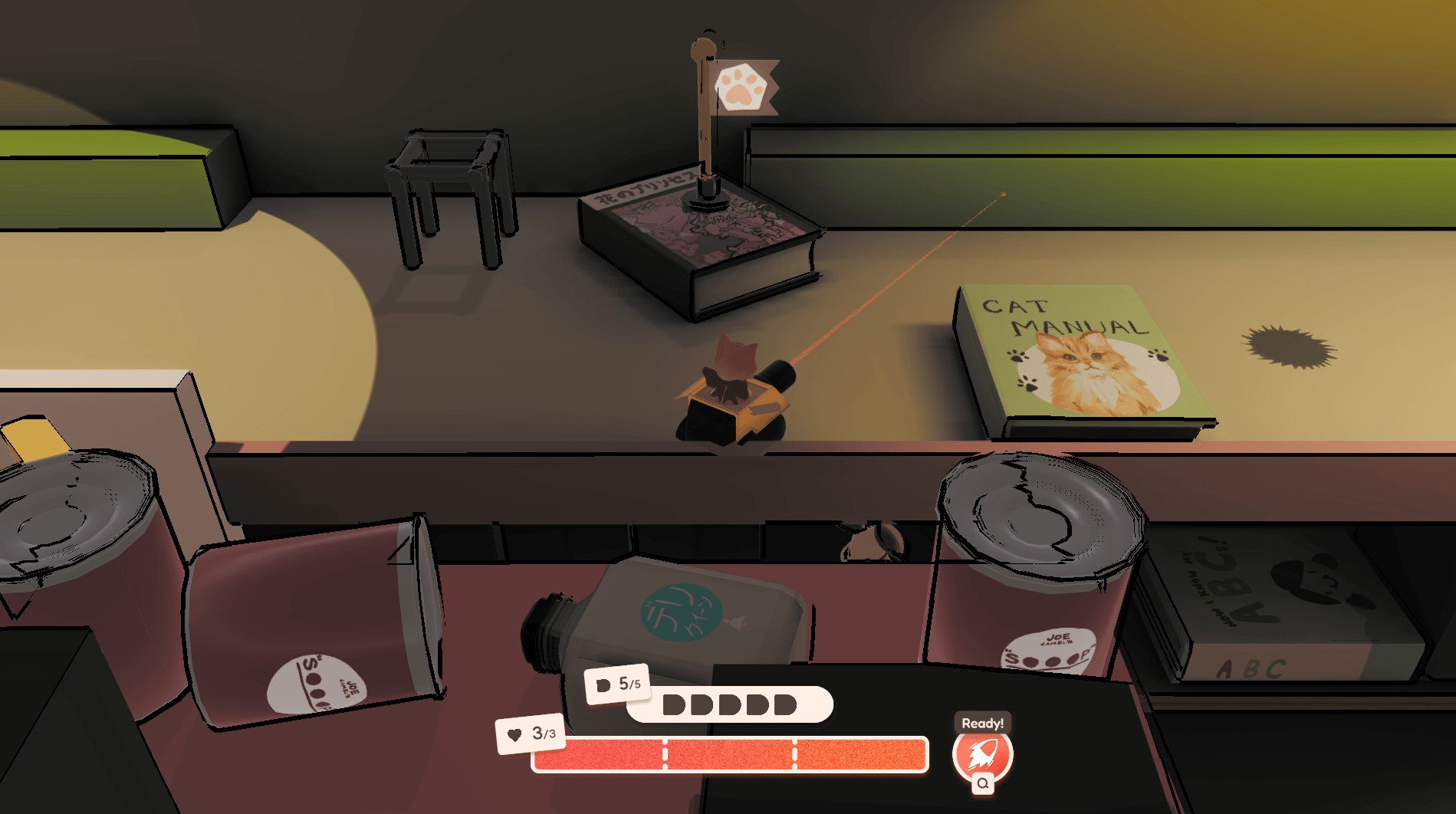 Catank has reached a checkpoint in a level.