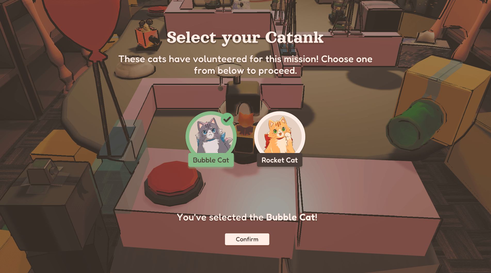 Cat station ability selection menu.